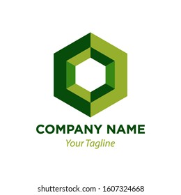 Green Hexagon Shape Icon Vector Logo Template, EPS 10.