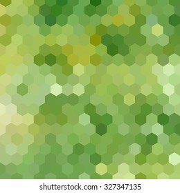 Green hexagonal abstract background. 