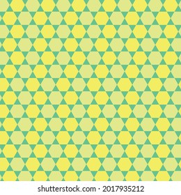 Green hexagonal patterns on green background, decorative, vector