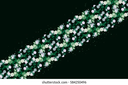 Green hexagons background. Vector illustration.