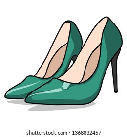 Green high heels