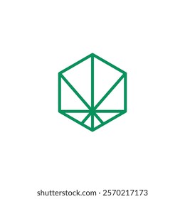 Green high logo, icon, vector illustration