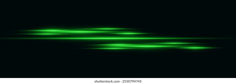 Green high speed neon speed lines. Dynamic beam movement.