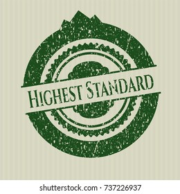 Green Highest Standard distressed rubber grunge seal