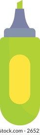 Green Highlighter Pen Icon Illustration