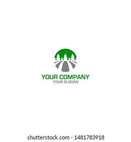 Green Hill Logo Design Vector