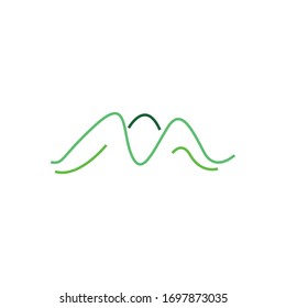 Green hill logo template vector icon design