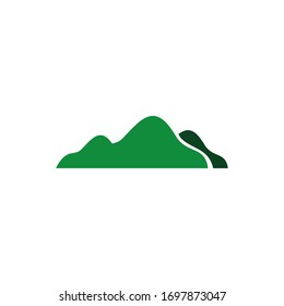 Green hill logo template vector icon design