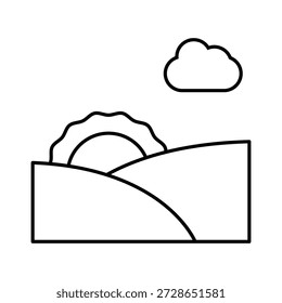 Icono de Vector de Green Hill que puede modificarse o editarse fácilmente

