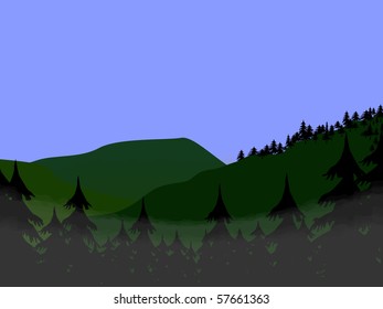 green hills landscape