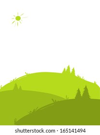 Green hills, landscape for your design
