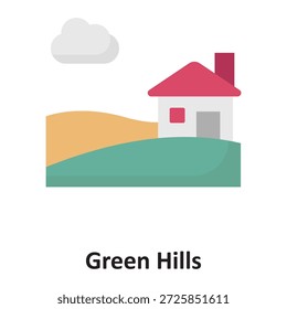 Icono de Vector de Green Hills que puede modificarse o editarse fácilmente

