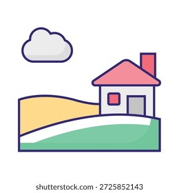 Icono de Vector de Green Hills que puede modificarse o editarse fácilmente

