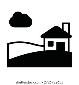 Icono de Vector de Green Hills que puede modificarse o editarse fácilmente

