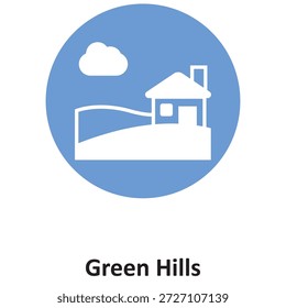 Icono de Vector de Green Hills que puede modificarse o editarse fácilmente

