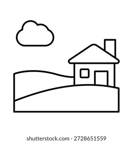 Icono de Vector de Green Hills que puede modificarse o editarse fácilmente

