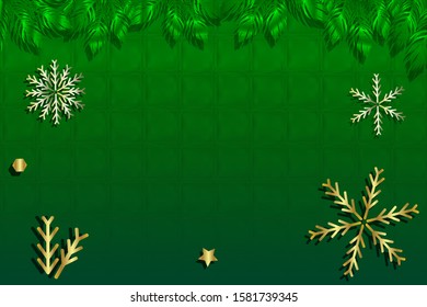 Green Holiday concept background with copy space. illustration vector.	