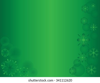 Green Holiday Snowflake Horizontal