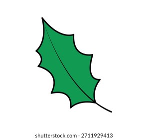 Grünes heiliges Blatt auf weißem Hintergrund