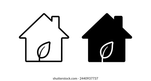 Green Home icon. for mobile concept and web design. vector illustration