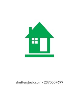 Vector de icono verde del hogar. Diseño del logotipo de la casa