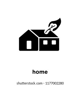 Green home icon vector isolated on white background, logo concept of Green home sign on transparent background, filled black symbol
