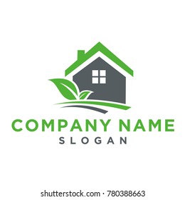 Green home logo design