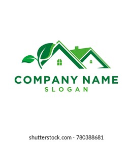 Green home logo design