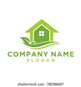 Green home logo design