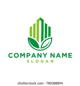 Green home logo design