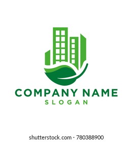 Green home logo design