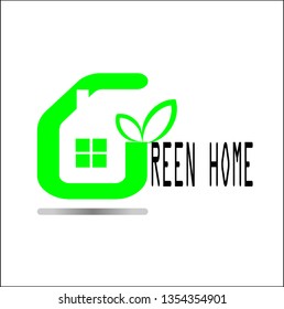 green home logo design vector