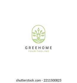 Green Home Logo Desing Icon Vector