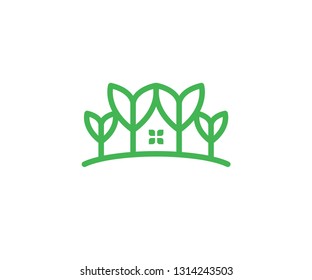 Green Home logo vector