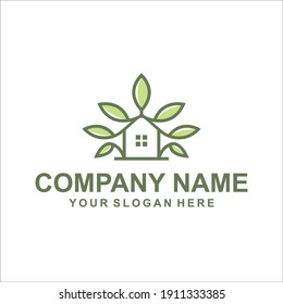 casa verde logotipo vectorial