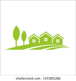 Green Home Logo Vector Template