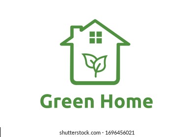 Vorlage für die Green Home-Logo-Vektorillustration 