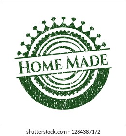 Green Home Made distress grunge style stamp