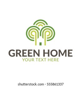 Green home vector icon. Ecology concept.