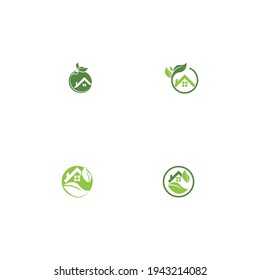 diseño de plantilla de vector de hogar verde