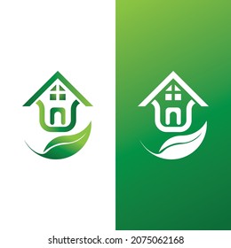 diseño de plantilla de vector de hogar verde