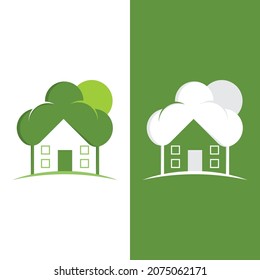 diseño de plantilla de vector de hogar verde