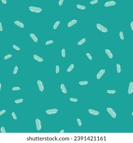 Green Homemade pie icon isolated seamless pattern on green background.  Vector