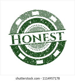 Green Honest rubber stamp