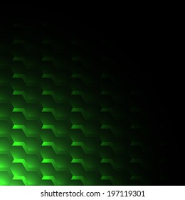 Green honeycomb seamless pattern background alien style