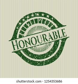 Green Honourable rubber stamp