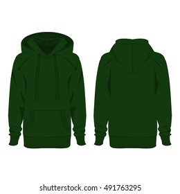 Green Hoodie Isolated Vector