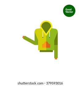 Green hoody icon