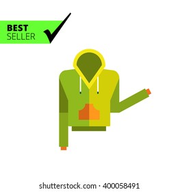 Green hoody icon