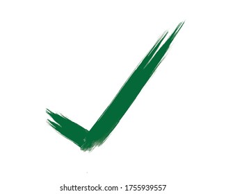 Green hook against white background